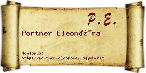 Portner Eleonóra névjegykártya